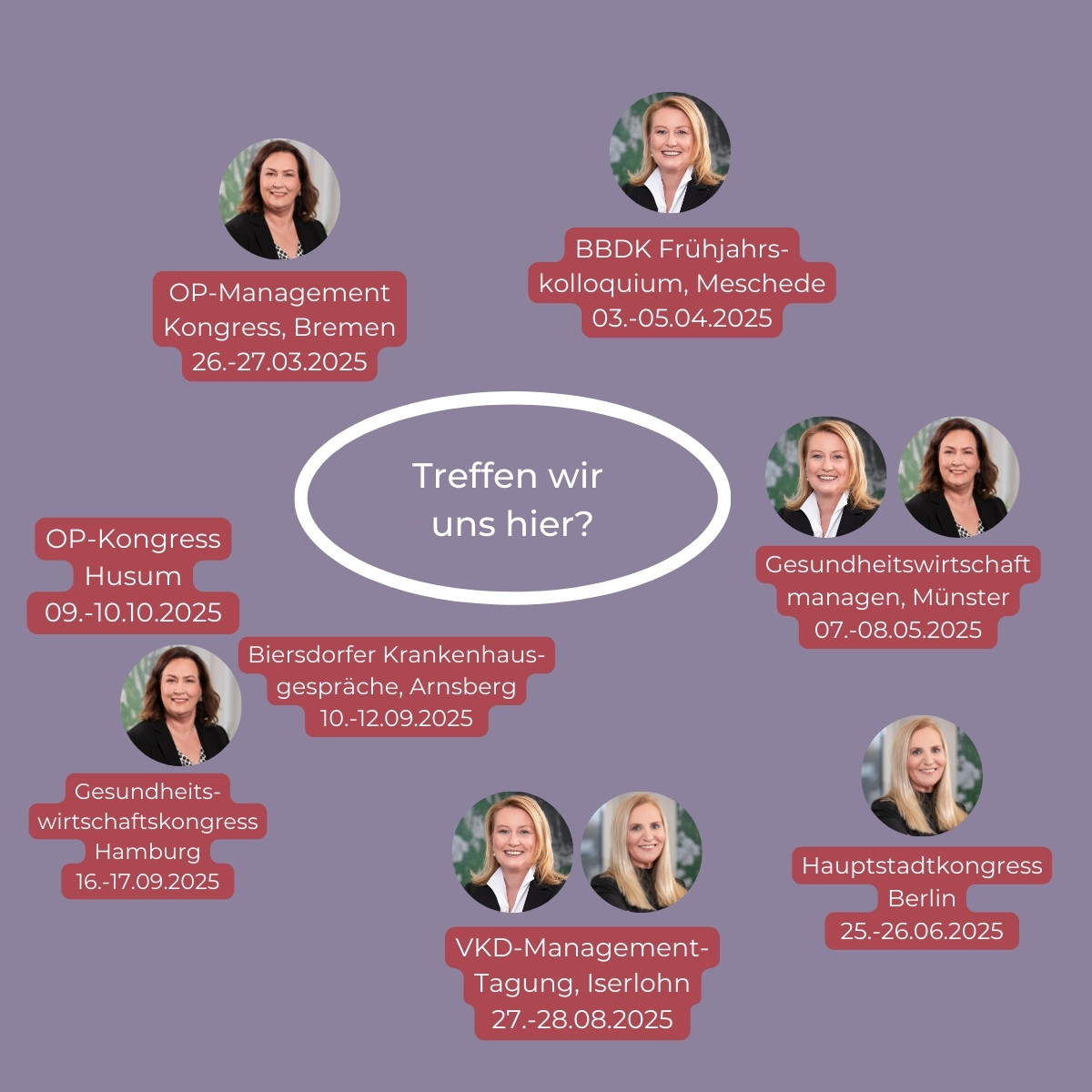 Mehr über den Artikel erfahren Treffen wir uns auf diesen Kongressen des Gesundheitswesens in 2025?